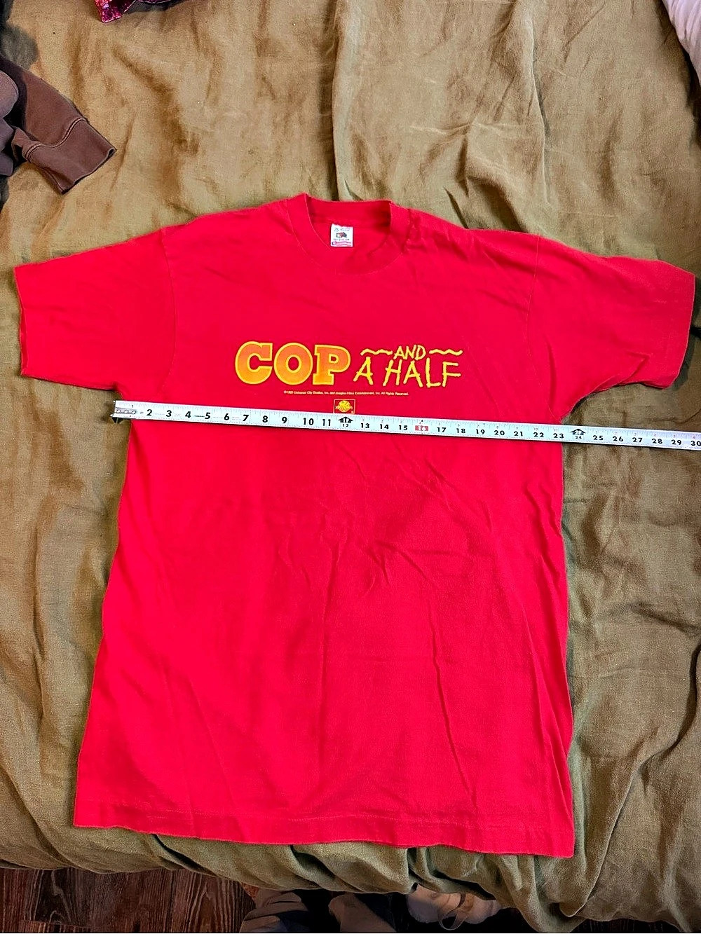 1993 Video Warehouse Cop and a Half movie promo XL tall
